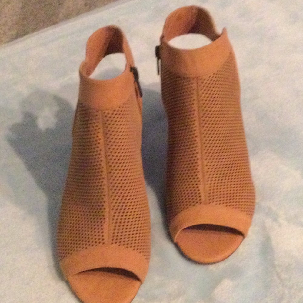 Peep toe booties